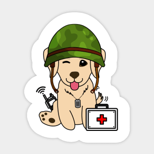 Medic Golden Retriever Sticker